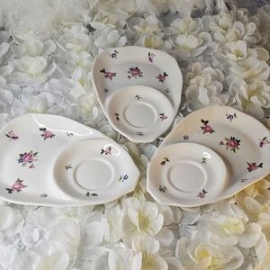 Vintage Nantucket Home Floral design Tea Cup Snack Tray